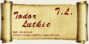 Todor Lutkić vizit kartica